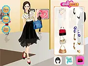Art Gallery Trip fashion dress up game screenshot, artist Susanna at her exhibition, free online styling game, elegant artistic clothing