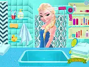 Elsa College Day Prep free online dress up game makeup uniform books