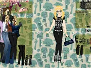 I Love Zombies Dress Up free online fashion game screenshot, girl wearing zombie-themed clothing, Halloween style game on PlayArcadeHub