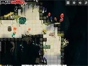 Bazooka Boy 2 free online action game screenshot, showing the boy blasting through a cave with a large rocket.
