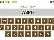 Spelling Words Practice free online educational game, word challenge, English vocabulary learning, PlayArcadeHub