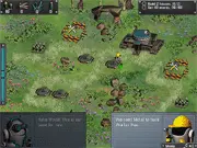 Robots Initiate Work Sequence online game screenshot, showing robots collecting resources and building structures on a grid