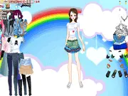 Gameplay screenshot of Rainbow Runners showing a colorful character running across a geometrically patterned track with vibrant background colors, dodging obstacles.