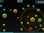 Screenshot of the Gravity Sonar online game showing colorful bubbles floating with a player aiming for a high score