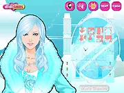 Ice Queen Makeup free online makeover game, winter queen getting ready for a date, playing fashion game.