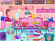 Briar Beauty Messy Room free online cleanup game, princess organizing a bedroom, object placement time-limit game.