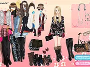Colorful Hair game screen showing a model with bright, multi-colored hair and various hair styling tools and dye palettes around her. Free online salon game.
