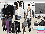 Two stylish sisters wearing trendy winter fashion outfits in the New York Sister online dress up game