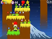 Play PoGo Stick free online jumping game, girl bounces on pogo stick collecting stars