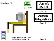Free online idle clicker game image for Super Benching Simulator and gym upgrades