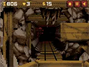 Free online arcade game Mine Trip, riding a cart and dodging obstacles inside a dark mine shaft.