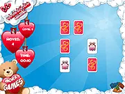 Valentine Memory free online card matching game on PlayArcadeHub