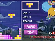 Play Adventure Time Tetris free online game featuring Finn and Jake in a classic block puzzle challenge