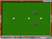 Play Crazy Pool online free puzzle game, colliding colored balls to clear the table