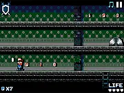 Free online retro shooter game Serious Dave, action adventure platform jumping and shooting.