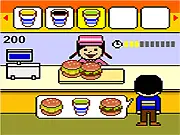 Play Burger Panic online free – retro pixel art cooking and food service game