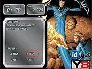 Fantastic Four Trivia Quiz free online game screenshot, Marvel superhero knowledge test on PlayArcadeHub