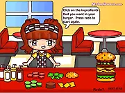Burger Diner Cook & Create online game, free burger building game, cooking simulation and food decorating game