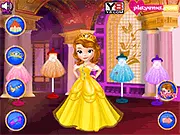 Sofia the First Rainy Day Cleanup free online game, Princess Sofia dress up and washing game