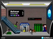 Causality 3 free online game screenshot, a stickman puzzle where the player must kill all characters by setting off a chain reaction