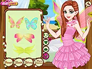 Forest Fairy Fiona getting a makeover in the Fairy Spa online game, showing a close-up of the makeup and hair styling area