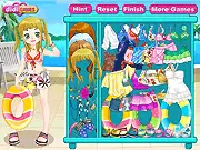 Summer Vacation Bikini Dress Up free online fashion game matching bikini models for high scores on PlayArcadeHub