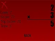Arithmattack online game screenshot, showing addition and multiplication problems against a timer