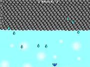 Play the Dodging Drops free online arcade game, featuring a small bird character avoiding numerous falling hazards.
