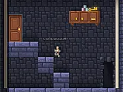 Time Pygmy Retro Adventure Online game screenshot showing the tiny explorer character in a pixelated side-scrolling level