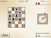 Play Chess MineFields online free, strategy puzzle game for improving chess skills, place chess pieces safely