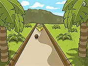 Banana Bowling free online sport game where you control ball speed and spin to hit pins