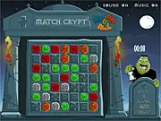 Match Crypt free online game, play dark Match Three puzzle, unlock powerups in Treasure Crypt, fun matching game
