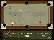 Play Prison Pockets free online pool game, aiming cue stick for cash bonus shots