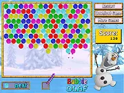 Play Bubble Olaf free online game on PlayArcadeHub, classic bubble shooter game