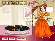Vintage Princess Elizabeth getting a classic fashion makeover in a free online dress-up game