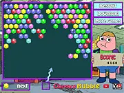 Clarence Bubble Shooter free online game, shooting colored diamonds, classic arcade puzzle game, playing bubble matching game on PlayArcadeHub.