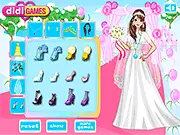 Free online dress up game Chocolate Haired Bride, styling a beautiful brunette bride for her wedding.