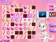 Gameplay of Talking Angela Match It free online puzzle game with colorful objects