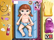 Play Anna New Born Baby Care free online princess and infant care game