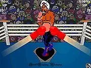 Screenshot from Stereotype Boxing showing two cartoon boxers in a match, ready to punch and fight in the ring