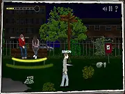Play Freak-Out online game, avoiding people and drugs while collecting food to stay calm and sane on PlayArcadeHub