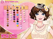 Free online game image for Royal Wardrobe, showing a princess wearing a beautiful royal gown and tiara