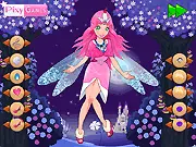 Free online game image for Pixy Dressup, showing a magical sprite with wings ready for the castle