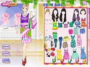 Big Discount Shopping dress up game screenshot showing Demi modeling a new summer outfit and stylish handbag