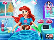 Ariel Baby Care Online free game, play stealth puzzle mini-games, care for new born baby without getting caught