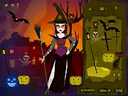 Play Halloween Flash Dress Up free online costume game with color changing features