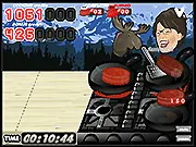 MooseBurgers Cookout game image showing a chef grilling a mooseburger over a fire