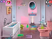 Play Cinderella Bathroom Makeover game online for free, cleaning a dirty sink and toilet