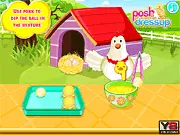 Chick Cake Pops free online cooking game, decorating adorable chick-shaped cake pops, step-by-step recipe game