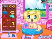 Doggy Beauty Salon free online game where you groom and dress up a cute dog